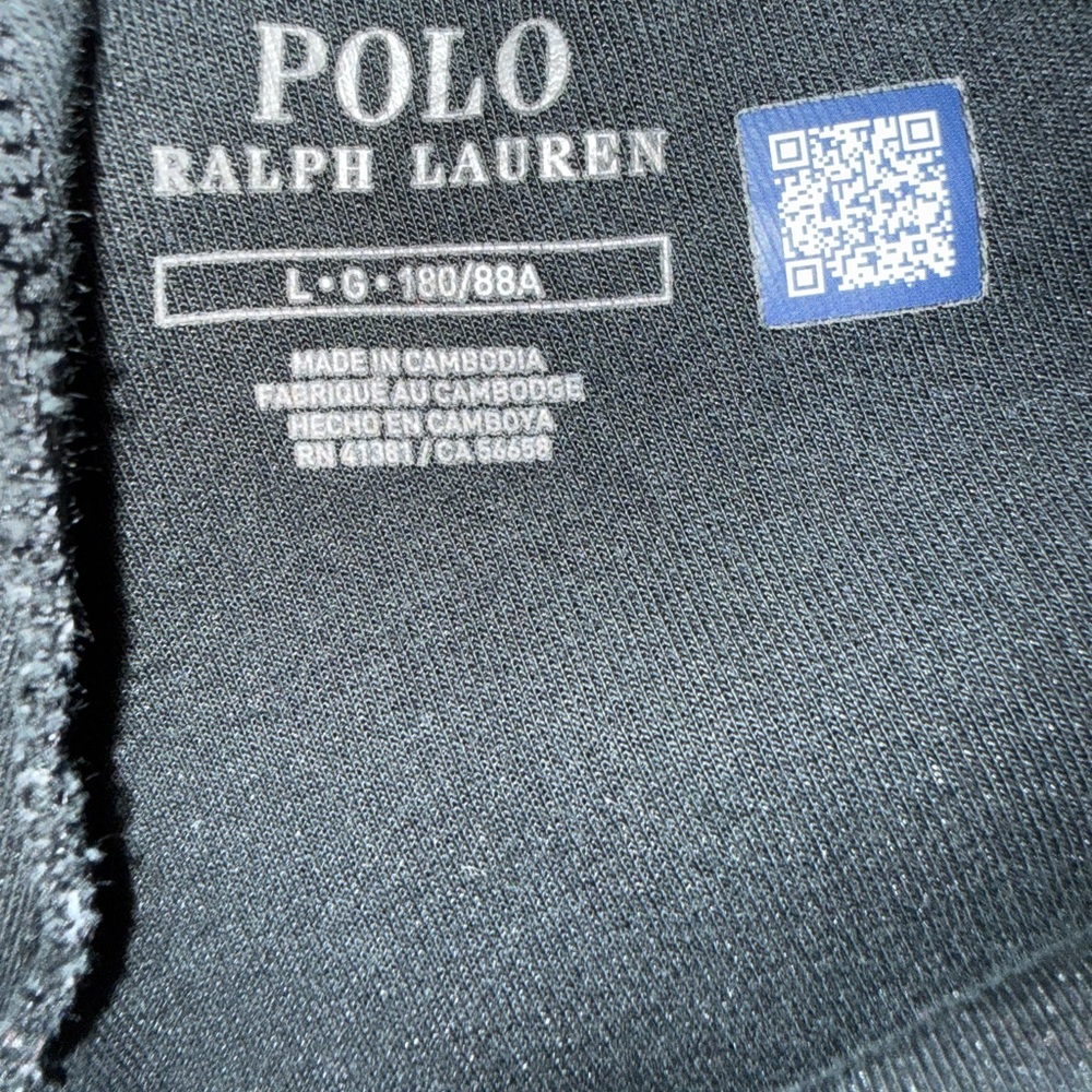 Polo Ralph Lauren Performance Double Knit Black/White Pony Sweatpants Joggers - Picture 3 of 4